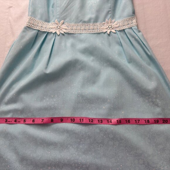 Adorable "Liza" by Lilly Pulitzer Soft Blue Floral Maxi Dress Vintage Size 11-12 - Picture 11 of 16